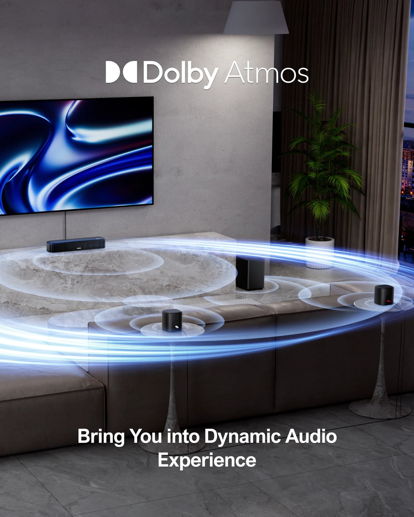 Ultimea 5 1Ch Dolby Atmos Soundbar With Subwoofer System