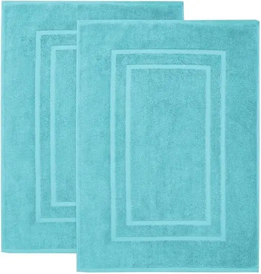 Hign-concerned Feather and Stitch 2 Piece Bath Mat Set