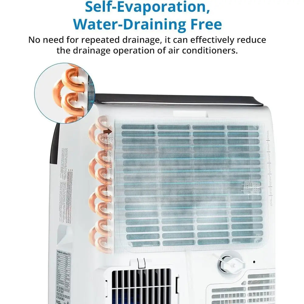 14000 BTU Portable Air Conditioner With Remote Control Quiet 48dB