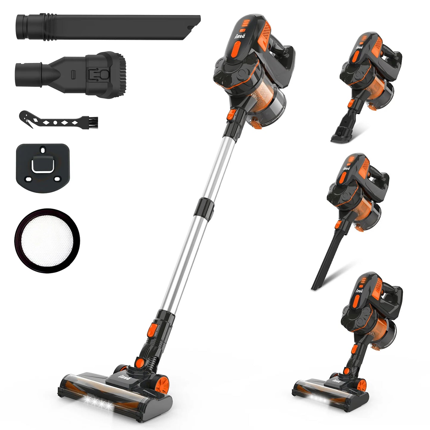 INSE V770 Cordless Vacuum Cleaner 6 In 1 Stick Runtime