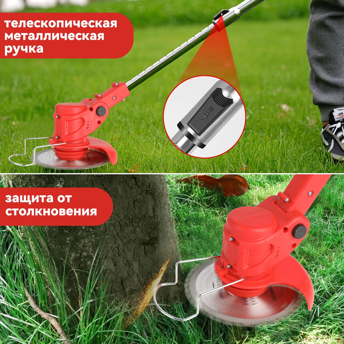 Cordless Electric Lawn Mower With Two Batteries For Home Use