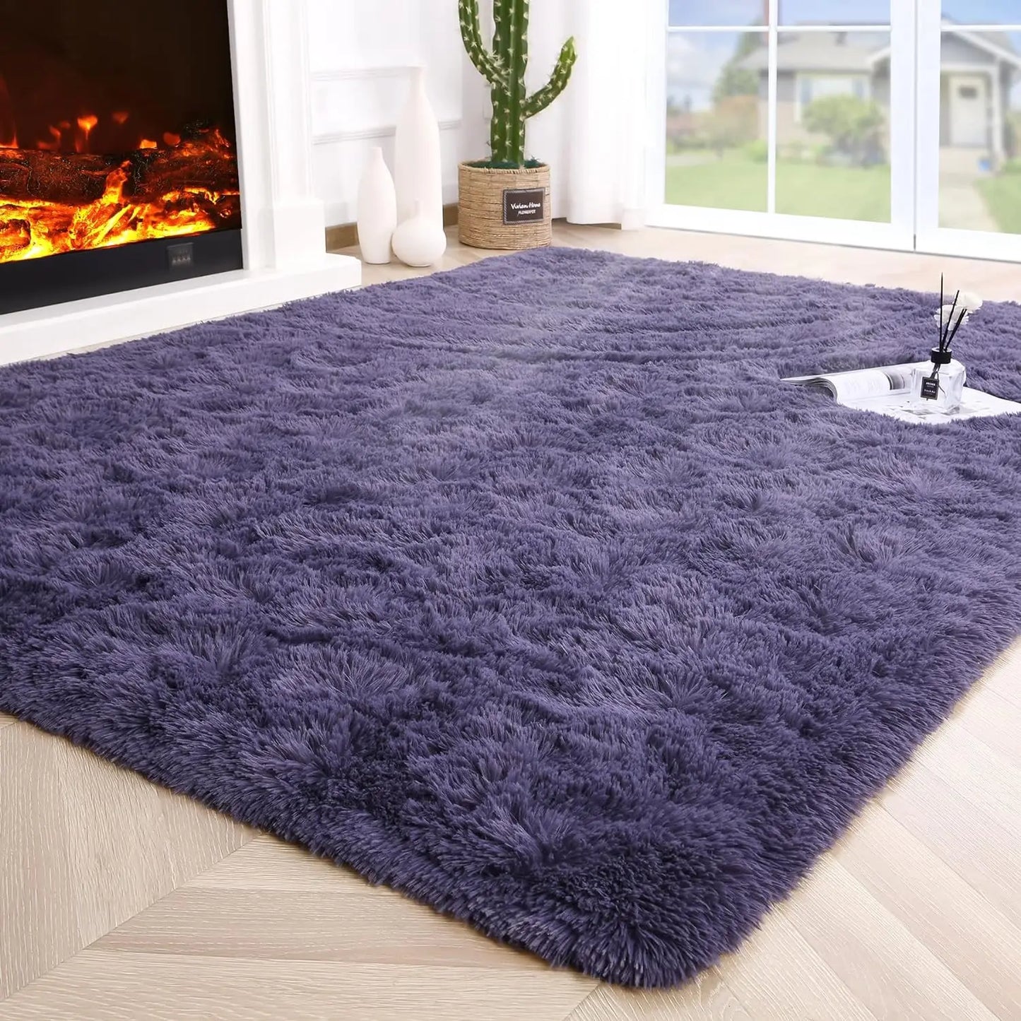 Aubusson Fluffy Rugs For Living Room And Bedroom Decor