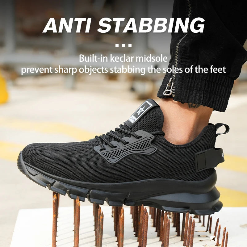Soft Sole Safety Shoes Breathable Anti Smash Puncture