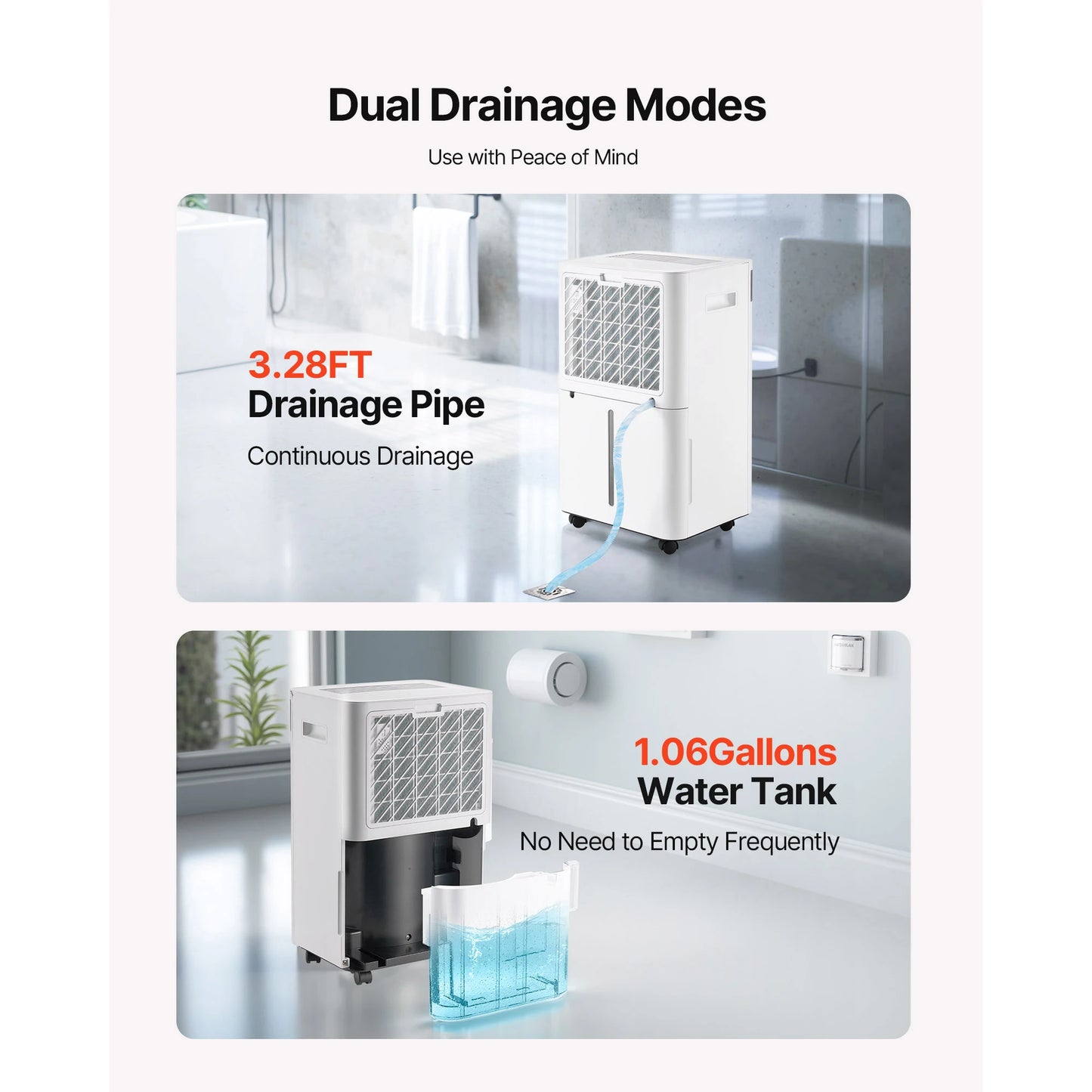SucceBuy 52 Pint Dehumidifier For Home Basement Smart Humidity Control