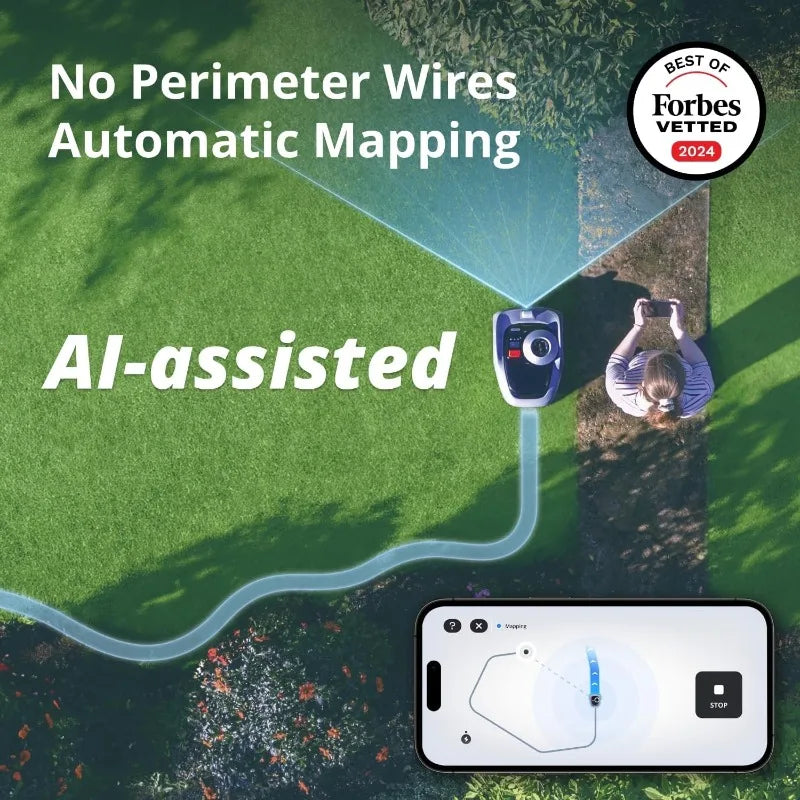 i105N Perimeter Wire Free Robotic Lawn Mower With RTK Vision