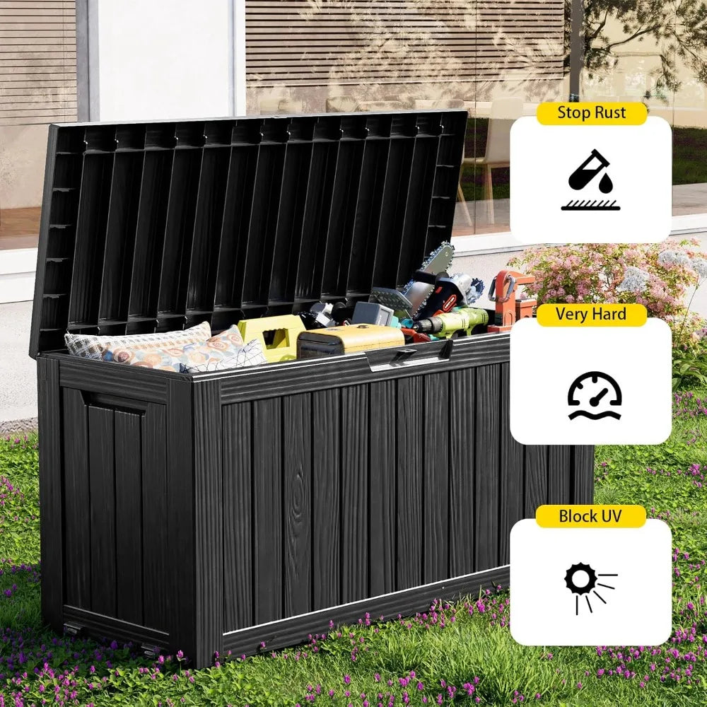 Hign Concerned Resin Deck Box Lockable Outdoor Storage