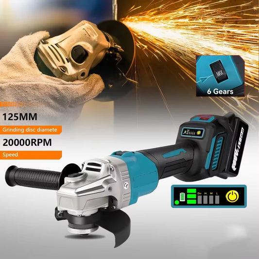 125mm Brushless Cordless Angle Grinder 18V Power Tool