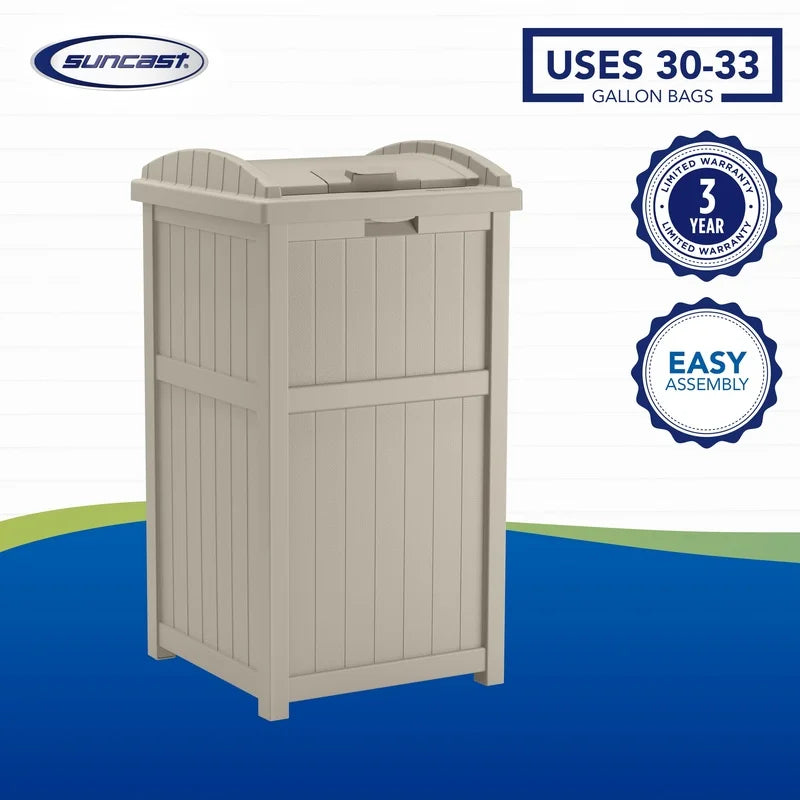 XMSJ Durable Outdoor Hideaway Trash Can With Security Lid
