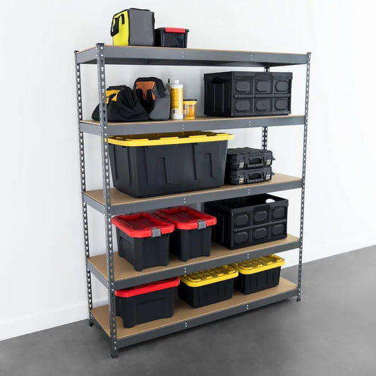 MonsterRax Modular Garage Shelving 5 Tier Heavy Duty Steel