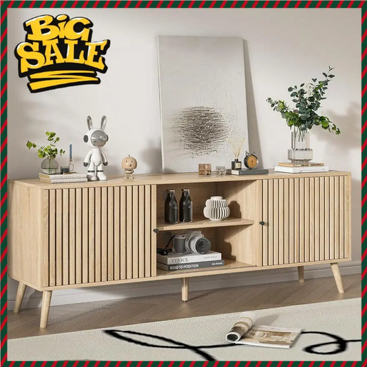 Sliding Door TV Stand With Storage