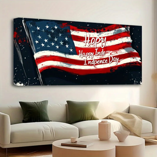 Hign-concerned Pine Wood Frame Fourth Of July Wall Decor