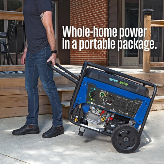12500 Watt Dual Fuel Backup Portable Generator With Remote Start