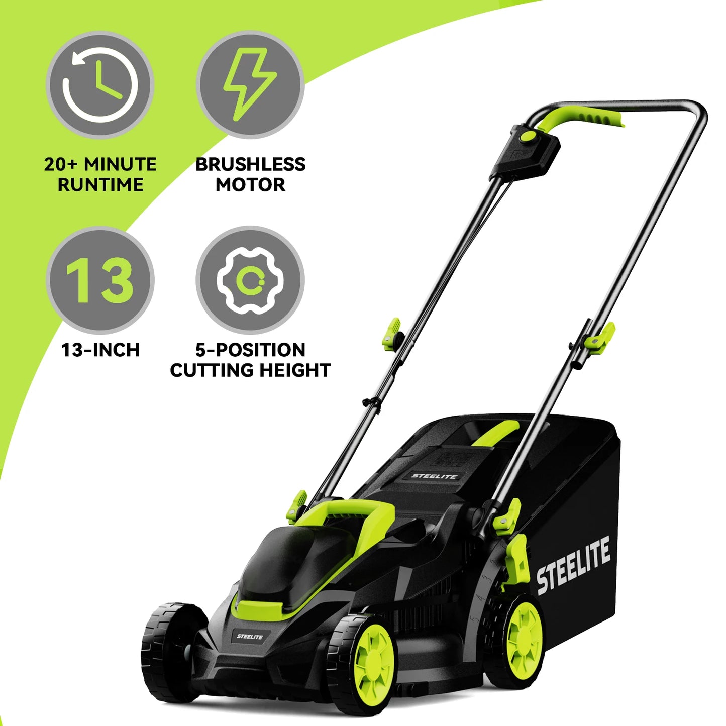 Deli 2in1 Cordless Electric Lawn Mower With 21V Battery