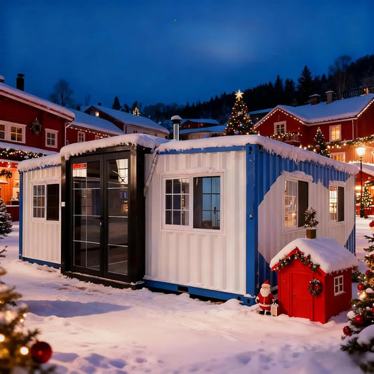 Prefab Tiny Home Expandable Container House with 2 Bedrooms Kitchen and Bathroom
