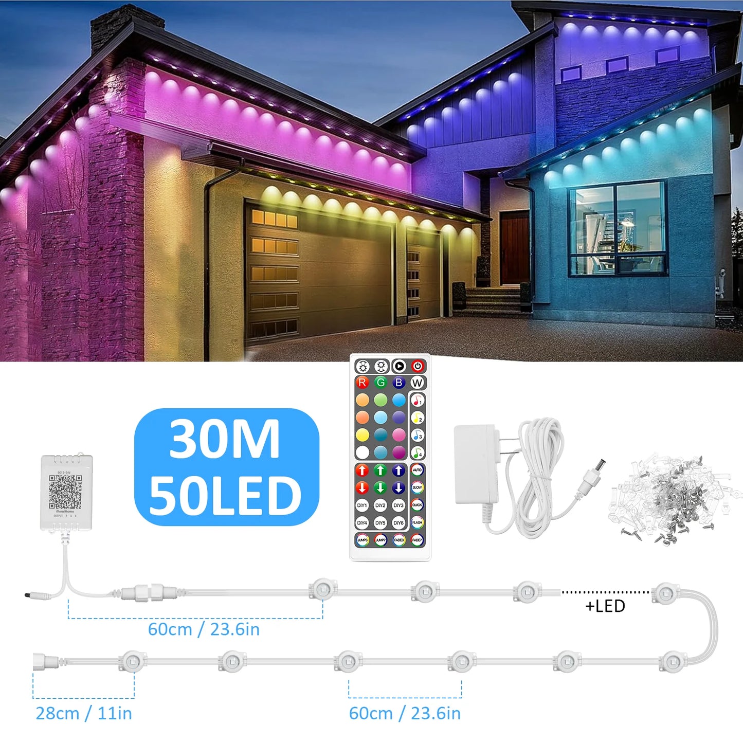 Aiopp RGB Outdoor LED Lights With App And Remote Control