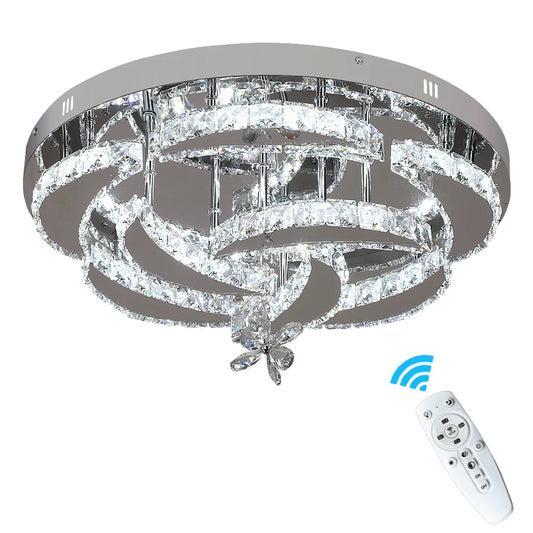 GreeLustr Flower Led Crystal Ceiling Chandelier Light