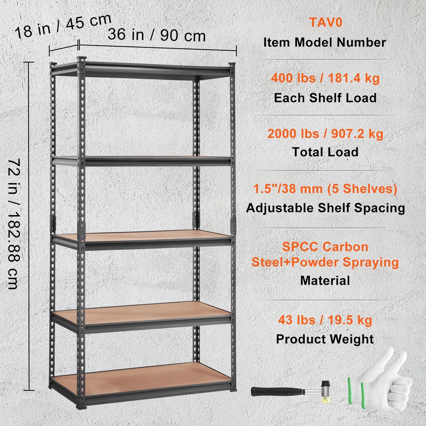 SucceBuy Heavy Duty Storage Shelving Unit Metal Rack