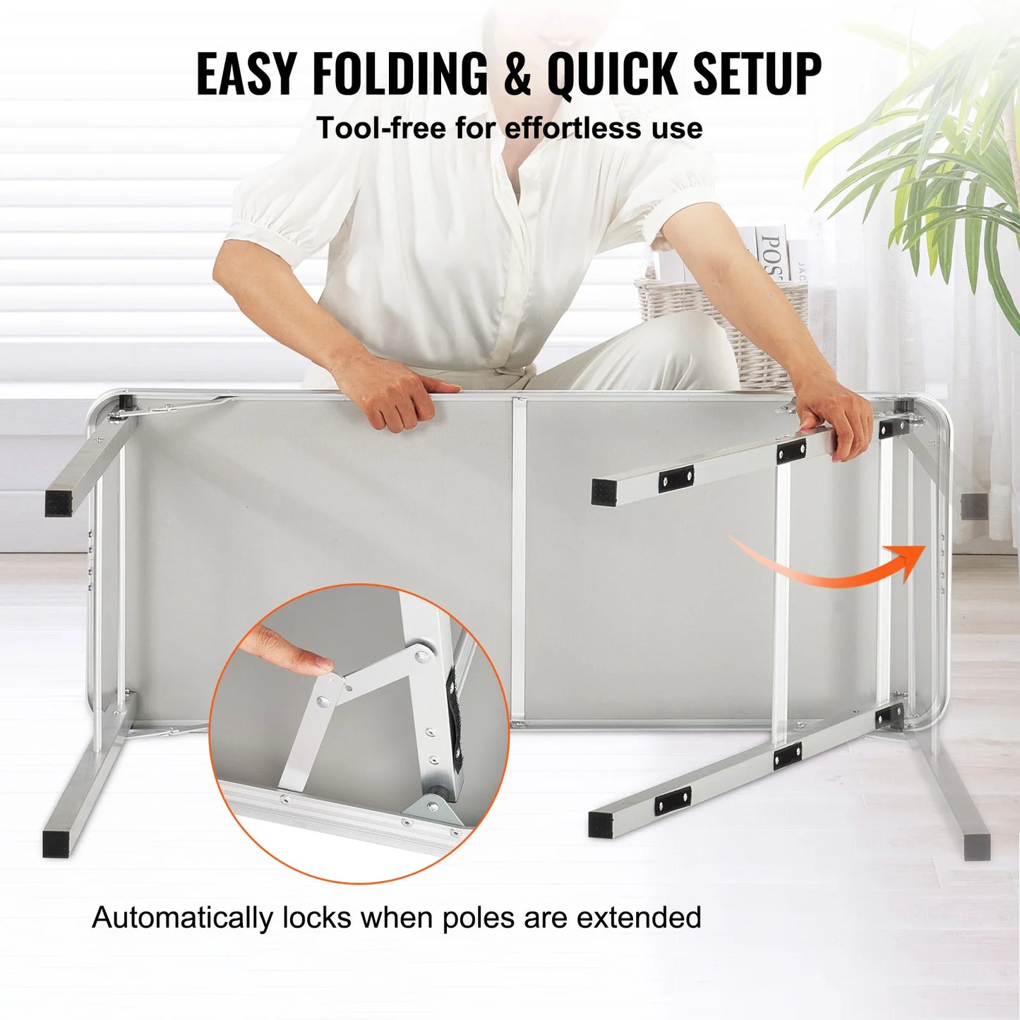 SucceBuy Folding Portable Bar Table For Tradeshow Exhibition Carrying Case Skirt