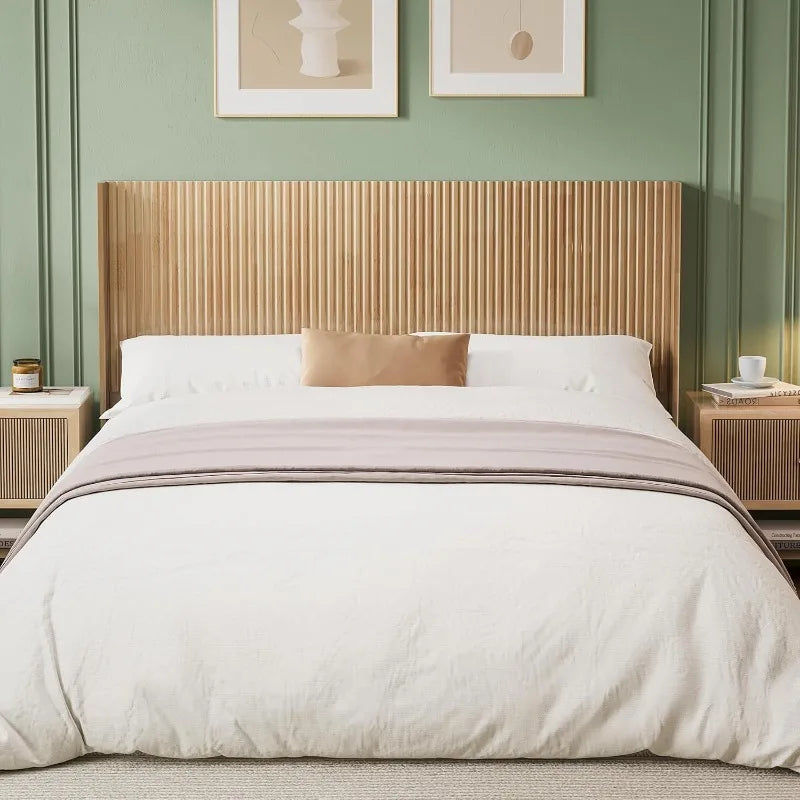 Hign-concerned Wood Headboard Modern Farmhouse Wall Mounted