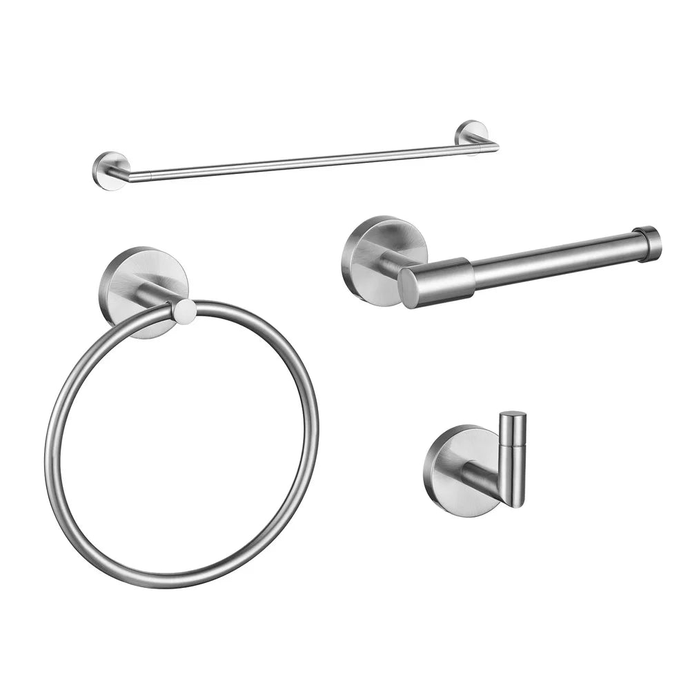 XMSJ Satin Nickel 4 Piece Bathroom Hardware Set Accessories