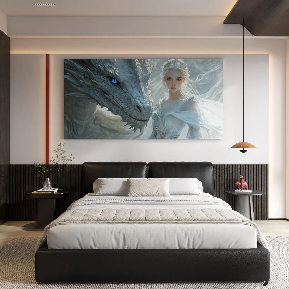 Hign-concerned Dragon Guardian Canvas Wall Art For Home