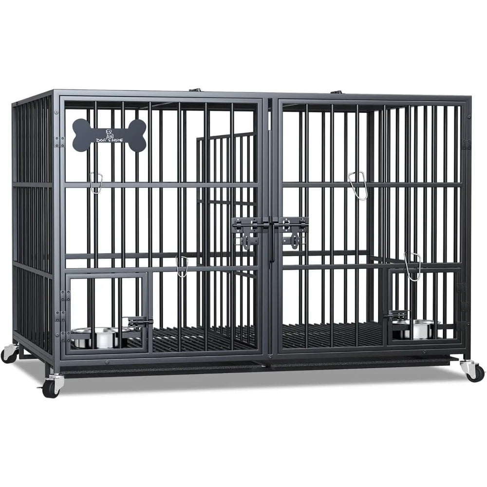 IndustrialStrength SuperHeavy Duty Metal Dog Crate Indoor Kennel Durable OpenTop