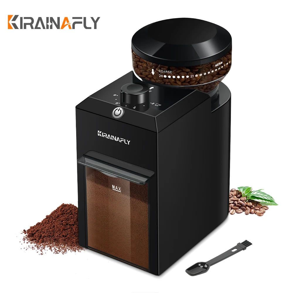 KIRAINAFLY Automatic Burr Mill Coffee Grinder Espresso
