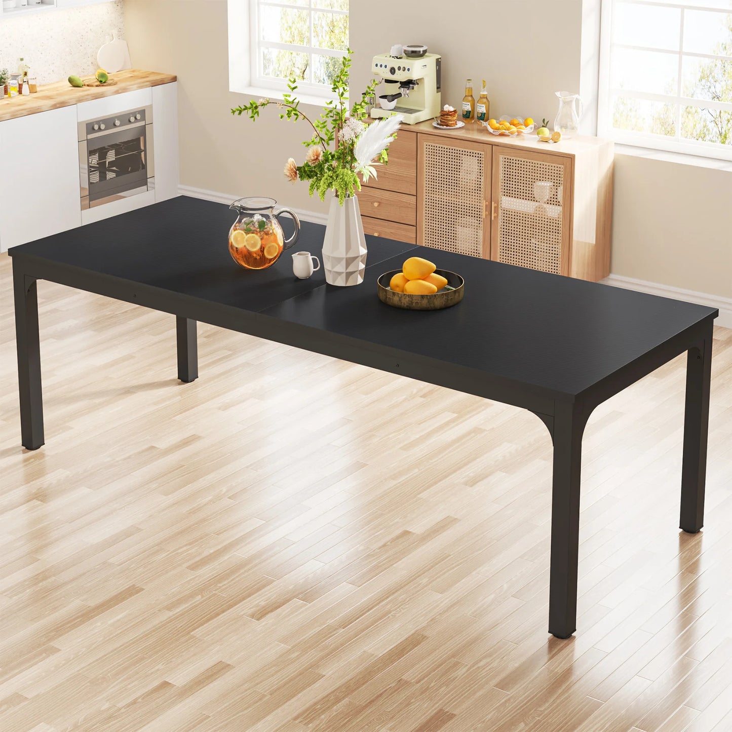 Tribesigns Rustic Wood Dining Table For Home Kitchen