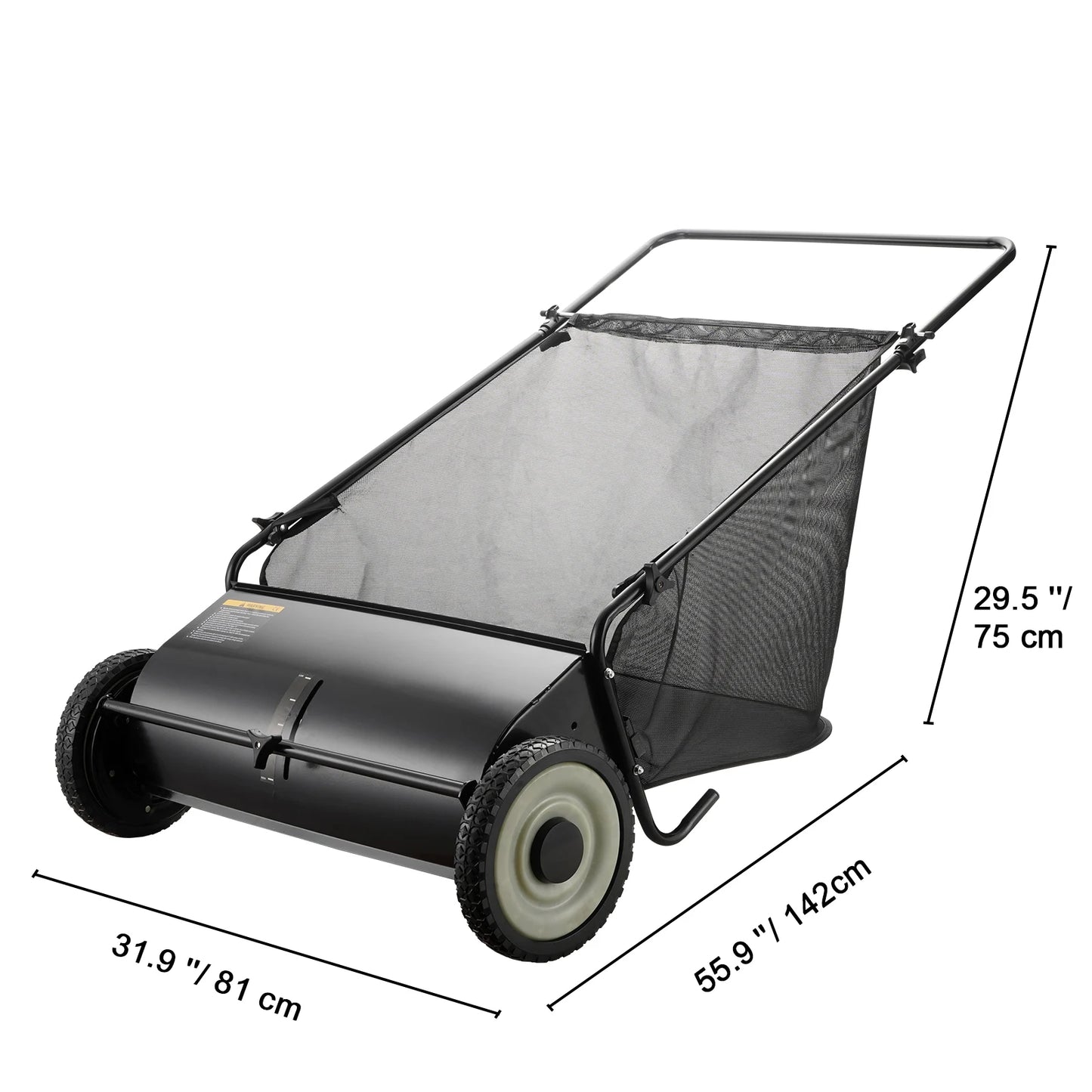 SucceBuy Tow Behind Lawn Sweeper With Large Capacity