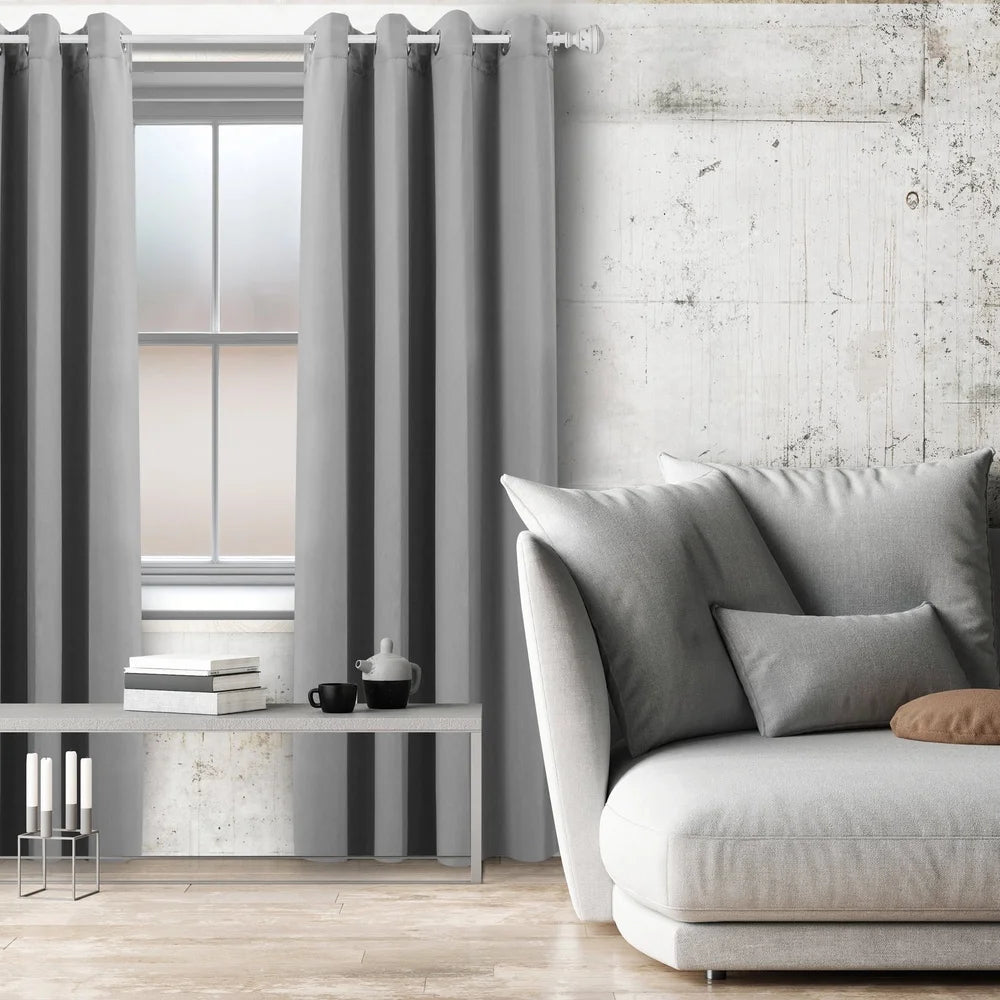 XMSJ Faux Wood Curtain Rod Set With Brackets And Hardware