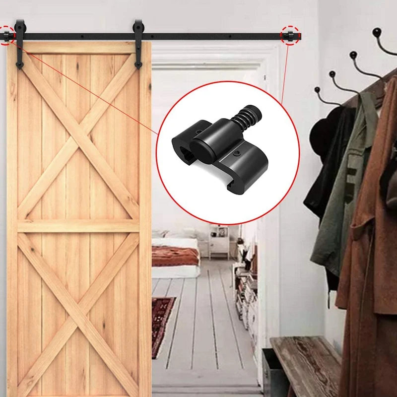 CCJHDIY Sliding Barn Door Hardware Track Kit Limiter