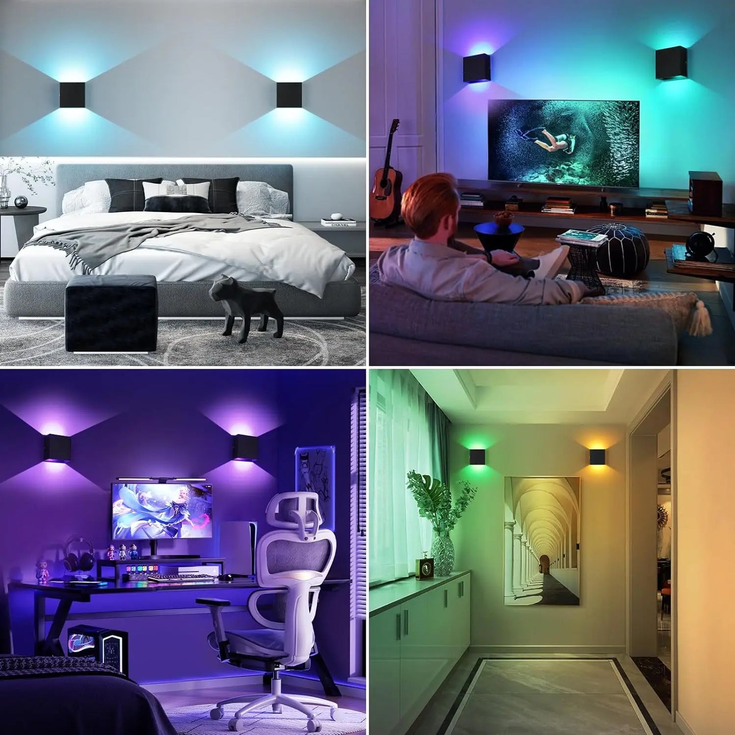 Lightess RGB Battery Operated Wall Sconce With Remote