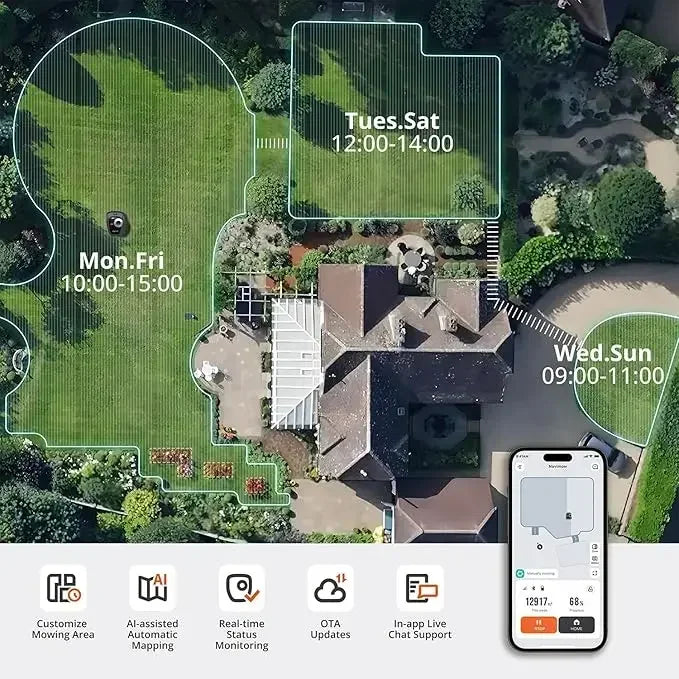 Segway I110N Robotic Lawn Mower With AI Mapping Vision