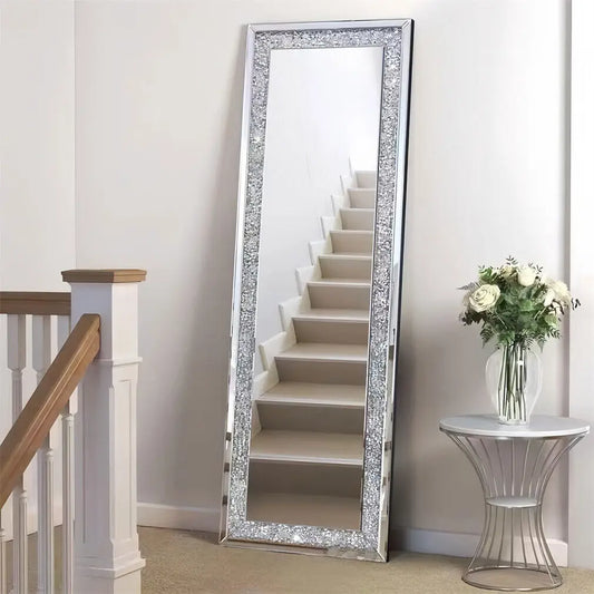 BORWARTH Rectangular Venetian Wall Mirror Crystal Edge