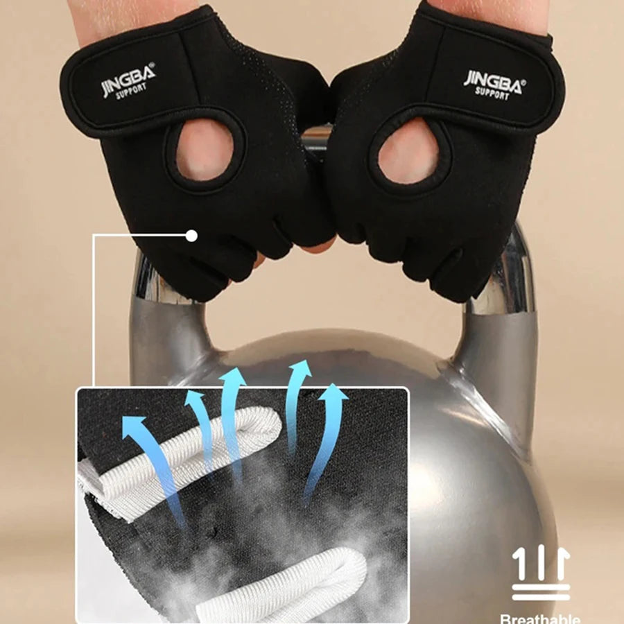 NONECN Summer Outdoor Half Finger Cycling Gloves Unisex Mesh Breathable