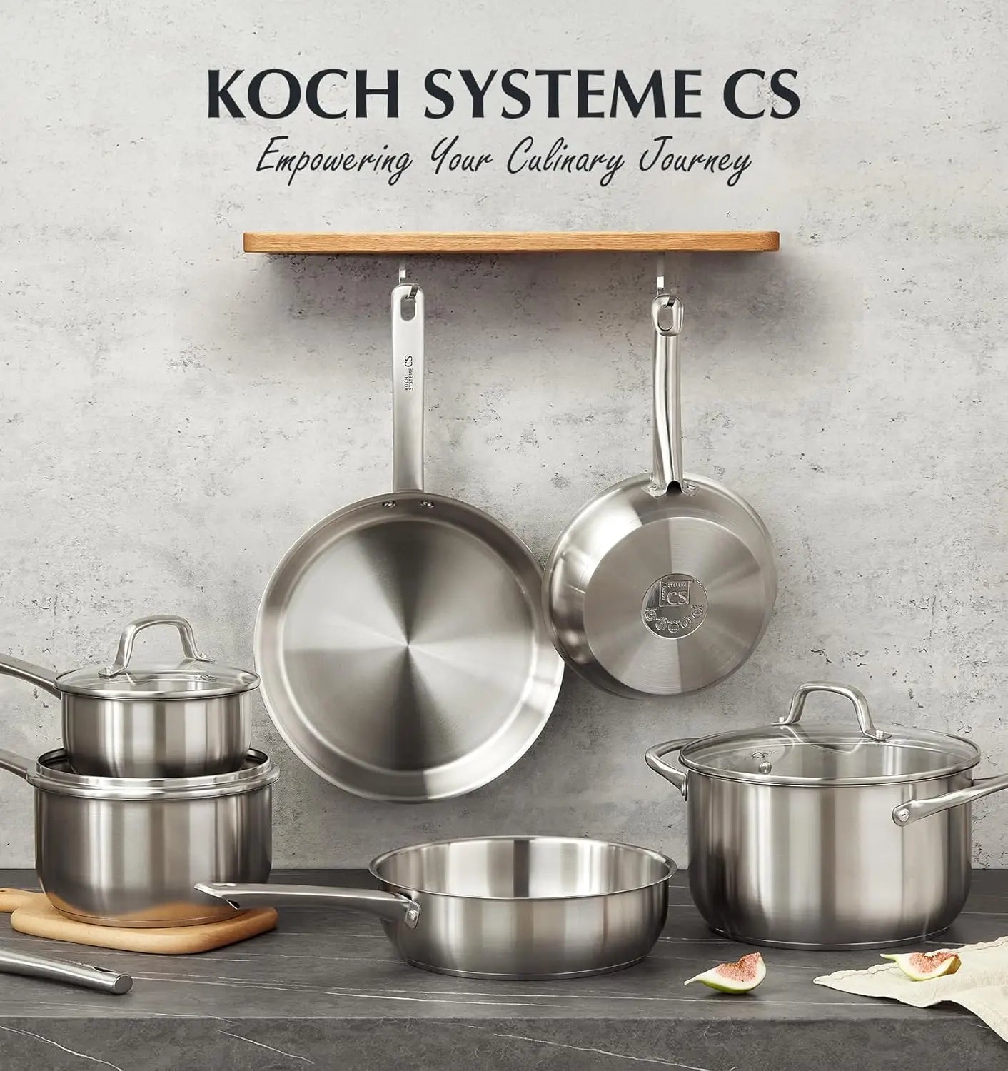 KOCH SYSTEME CS 10 Piece Stainless Steel Induction Cookware Set