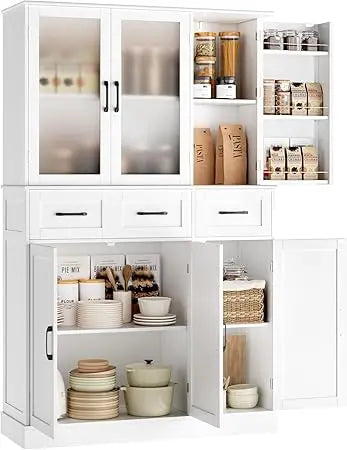 DAFIFY Kitchen Pantry Cabinet With Adjustable Shelves