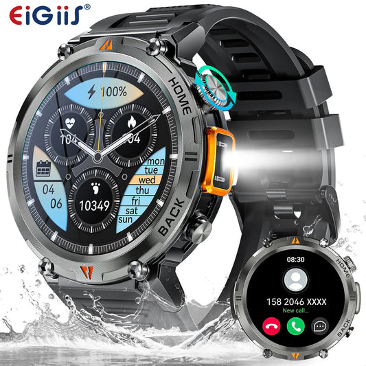 EIGIIS KE3 Smartwatch For Men Bluetooth Call Full Touch HealthMonitor