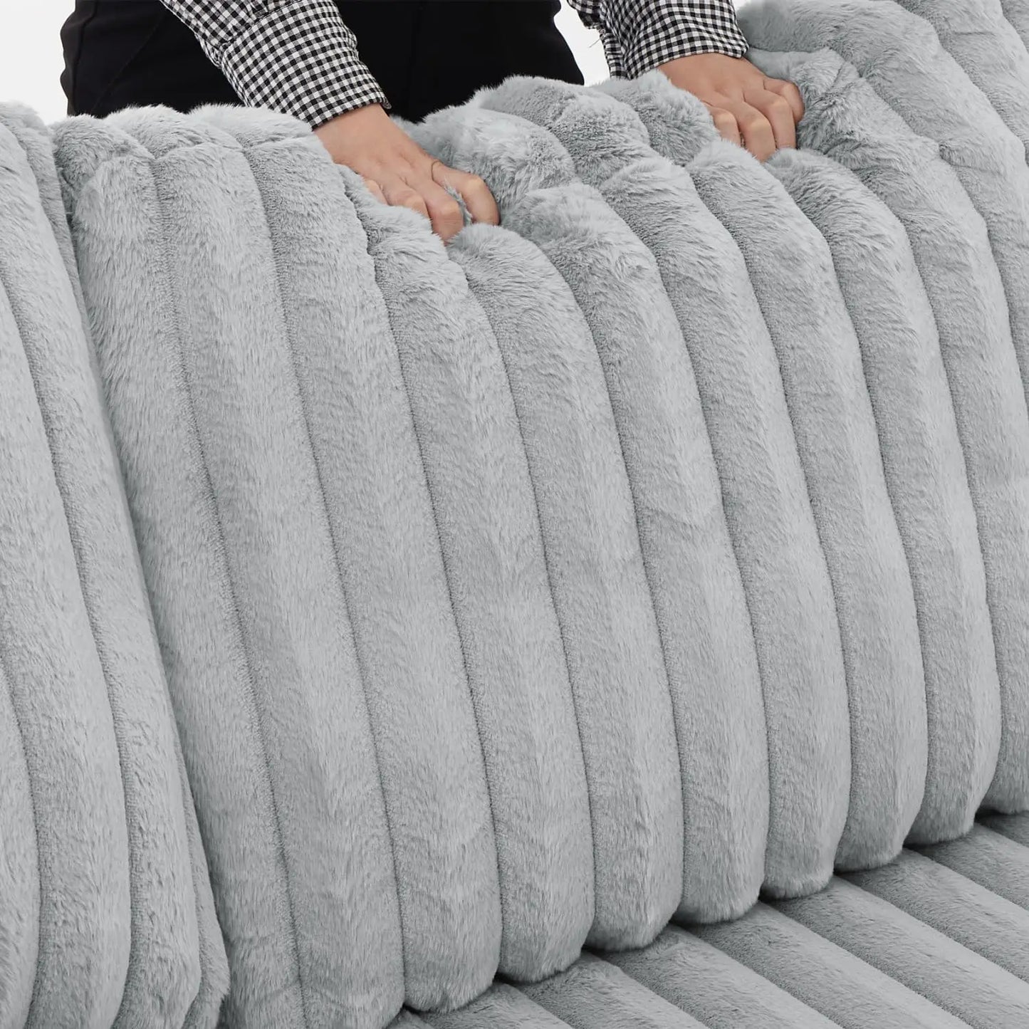 TODRANI U Shaped Sleeper Sofa Sectional With USB Ports