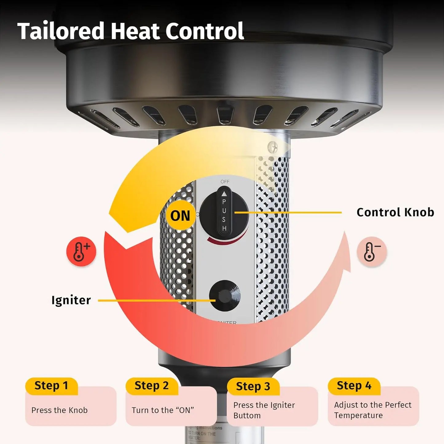XMSJ 48000 BTU Patio Heater With Round Table Design