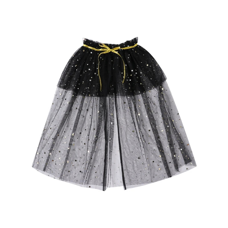 CN Guangdong Glitter Stars Moon Princess Cape Costume for Toddlers