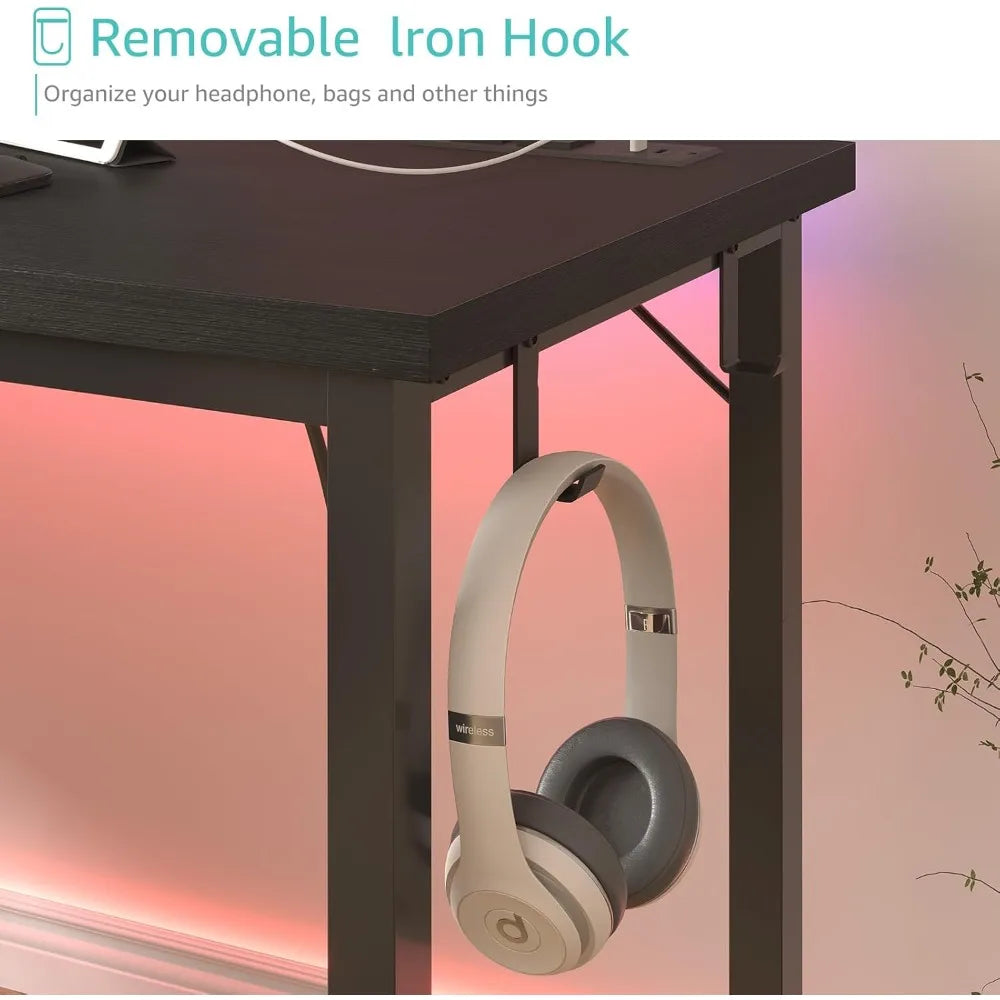 Hign Concerned Computer Desk With Power Outlet And Charging