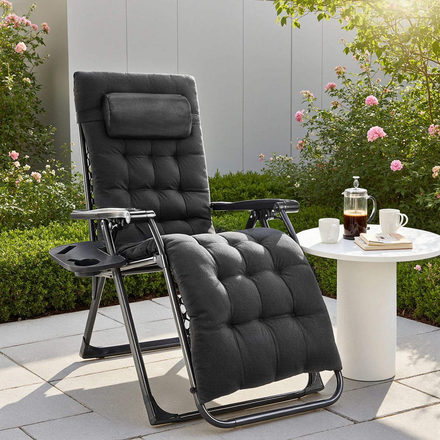 JHK Zero Gravity Portable Recliner Set Lounge Chairs