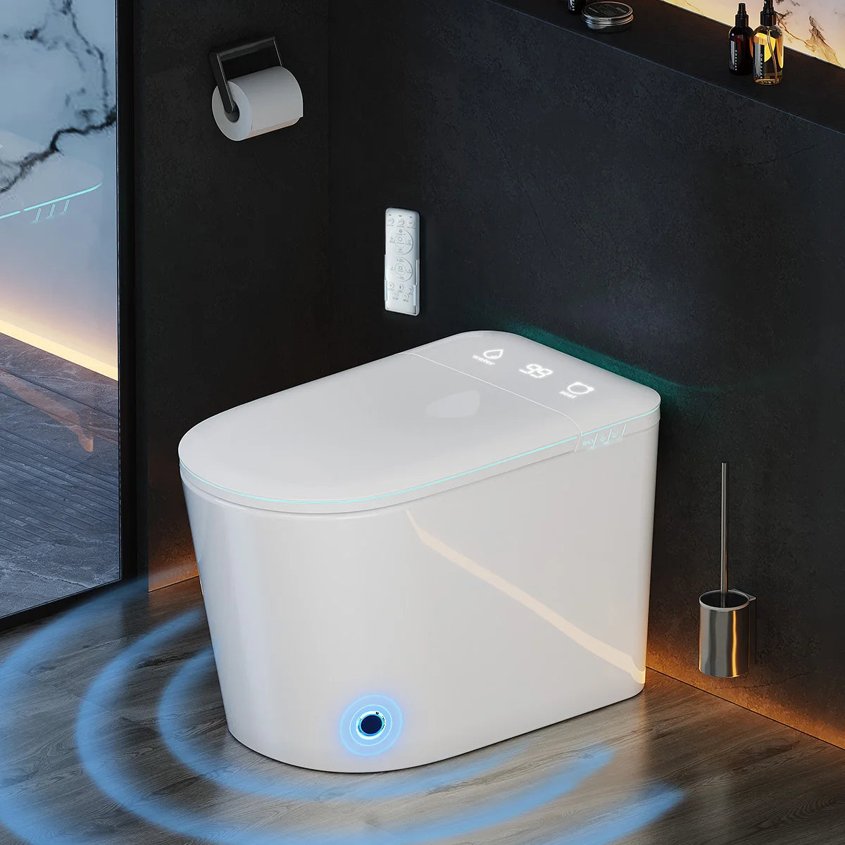 Smart Tankless One Piece Toilet With Built In Bidet