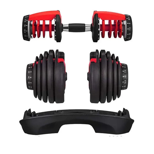 Adjustable Dumbbells Set for Home Fitness Workout and Muscle Building
