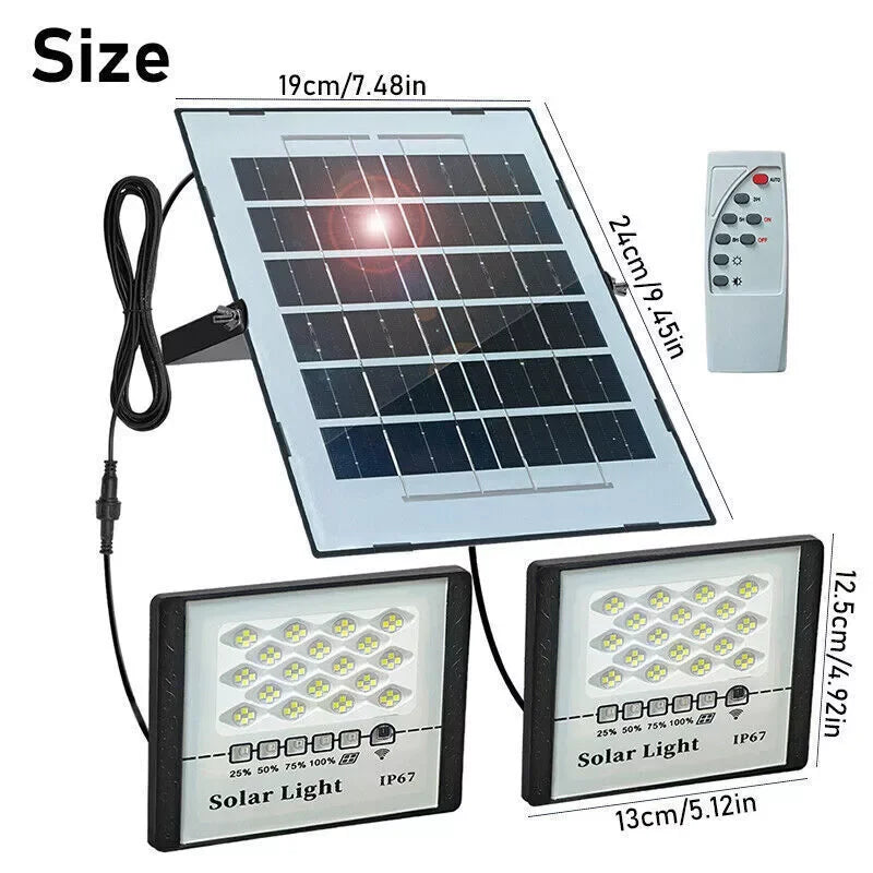 300W LED Solar Street Light Flood Lamp Dusk To Dawn Light