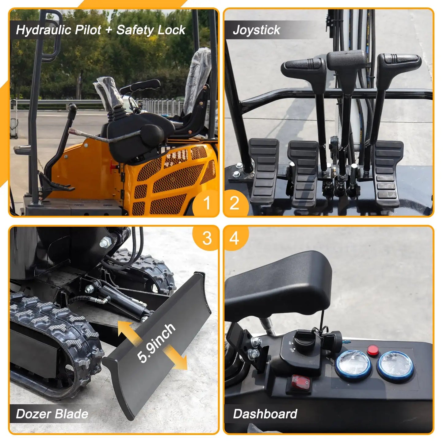 MMS MS15P Mini Excavator 13.5HP Briggs And Stratton Engine