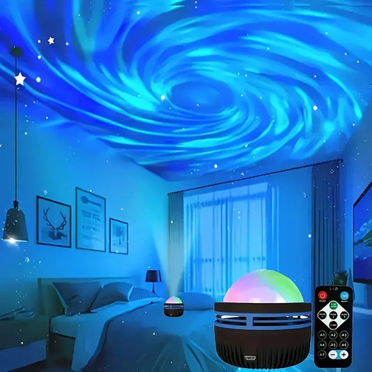 Aurora Starry Sky Projector With Remote LED Galaxy Lighting
