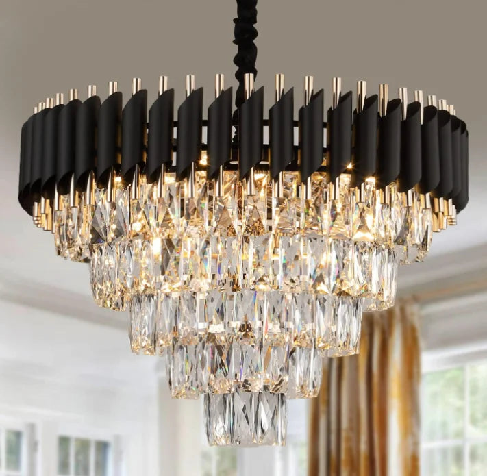 Litake Luxury Crystal Pendant Lights Chandelier For Dining