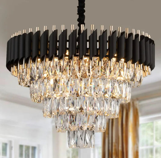 Litake Luxury Crystal Pendant Lights Chandelier For Dining